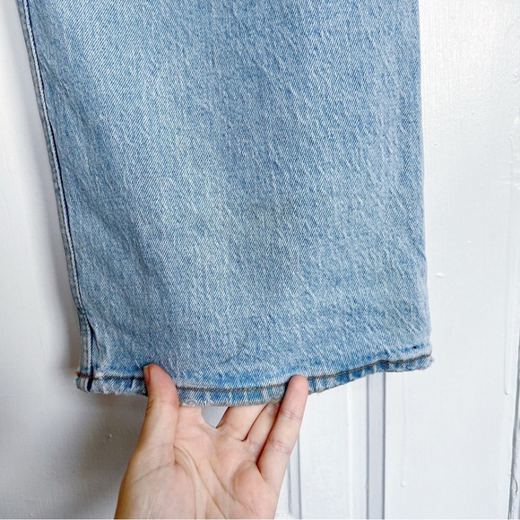 A&F • Curve Love Low Rise Baggy Jean medium light wash faded distressed loose - Picture 11 of 12